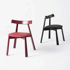 Ash Wood Dining Chair With Curved Arms, Leather and Linen Options