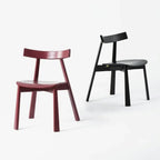 Ash Wood Dining Chair With Curved Arms, Leather and Linen Options