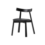 Ash Wood Dining Chair With Curved Arms, Leather and Linen Options