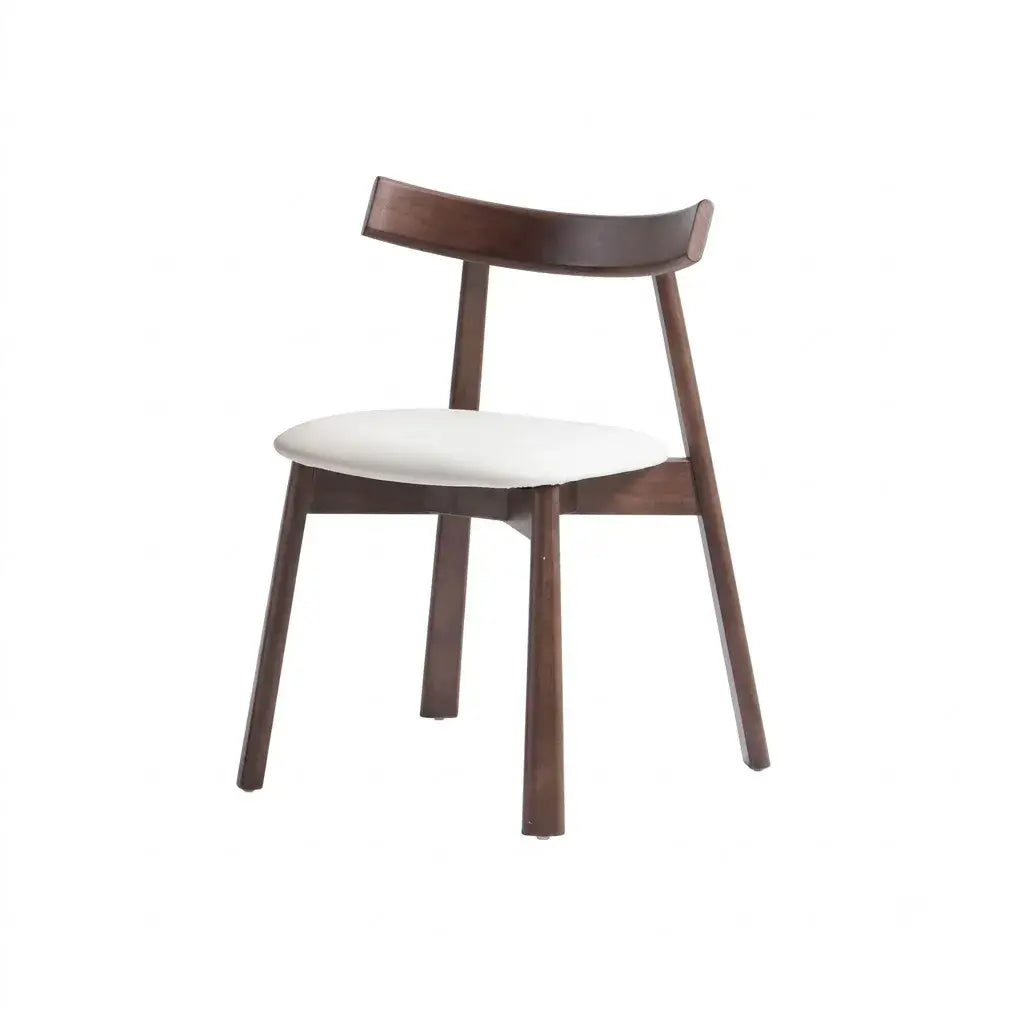 Ash Wood Dining Chair With Curved Arms, Leather and Linen Options