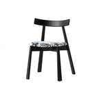 Ash Wood Dining Chair With Curved Arms, Leather and Linen Options
