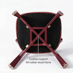 Ash Wood Dining Chair With Curved Arms, Leather and Linen Options