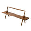 Ash Wood Indoor Bench with Open Back, Vintage Entryway Bench