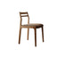 Ash Wood Modern Art Deco Dining Chair with Boucle Seat and Curved Back