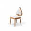 Ash Wood Playing Card Spade Chair Series, Sculptural Upholstered Dining Accent Seating