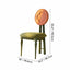 Ash Wood Set of 2 Dining Chairs With Clover Back and Corduroy Seat Dimensions