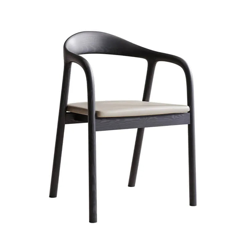 Asymmetric Geometric Wood Desk Series With Wooden Office Chair Sets