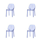 Armless acrylic side Parsons dining chair for indoor home use