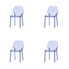 Home Indoor Armless Dining Chairs Acrylic Side Parsons Chair Dining Chairs