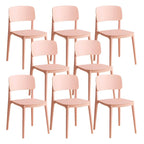 Scandinavian style stackable plastic and acrylic side chair for kitchen and dining