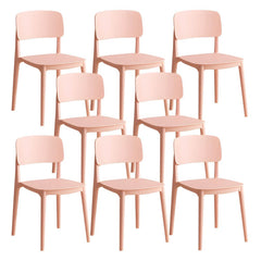 Scandinavian Style Stackable Plastic & Acrylic Side Chair for Kitchen & Dining Dining Chairs