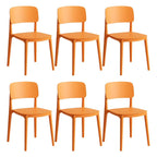 Scandinavian style stackable plastic and acrylic side chair for kitchen and dining