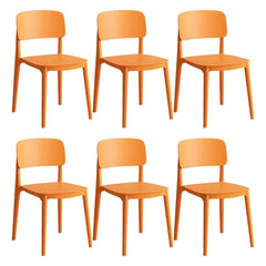 Scandinavian Style Stackable Plastic & Acrylic Side Chair for Kitchen & Dining Dining Chairs