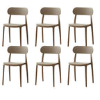Modern Scandinavian dining chair made of plastic and acrylic, perfect for kitchen and dining areas