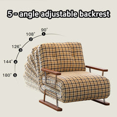 Cocochairs Checkered Sleeper Sofa – 4-in-1 Convertible Folding Chair Bed for Small Spaces