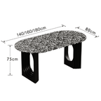 Minimalist terrazzo dining table and chair set ideal for family gatherings