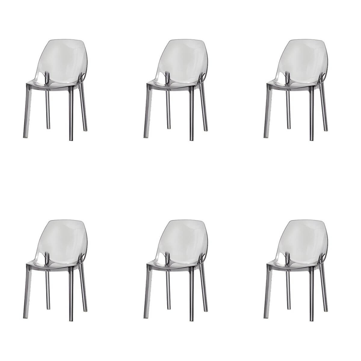 Armless acrylic side Parsons dining chair for indoor home use
