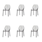 Armless acrylic side Parsons dining chair for indoor home use