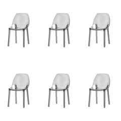 Home Indoor Armless Dining Chairs Acrylic Side Parsons Chair Dining Chairs