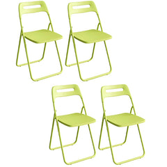 Collapsible Open Back Side Chair with Plastic & Acrylic Material - Modern Kitchen & Dining Dining Chairs