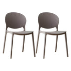 Scandinavian plastic dining chair with open back and four legs, ideal for home use