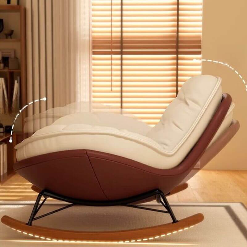 Sledging base rocking Papasan chair with comfortable cushion, perfect for sitting room accent seating