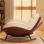 Sledging base rocking Papasan chair with comfortable cushion, perfect for sitting room accent seating
