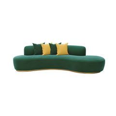 Modern Sofa with Tight Back in Polyester Blend for Apartment - Pink 32"L x 32"W x 35"H Polyester Blend Sofa