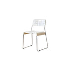 Stackable plastic and acrylic side chair for modern garden and dining use
