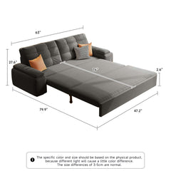 Modern Convertible Sleeper Sofa Bed with Storage Pull Out