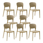 Stackable Scandinavian style plastic and acrylic side chair for dining room