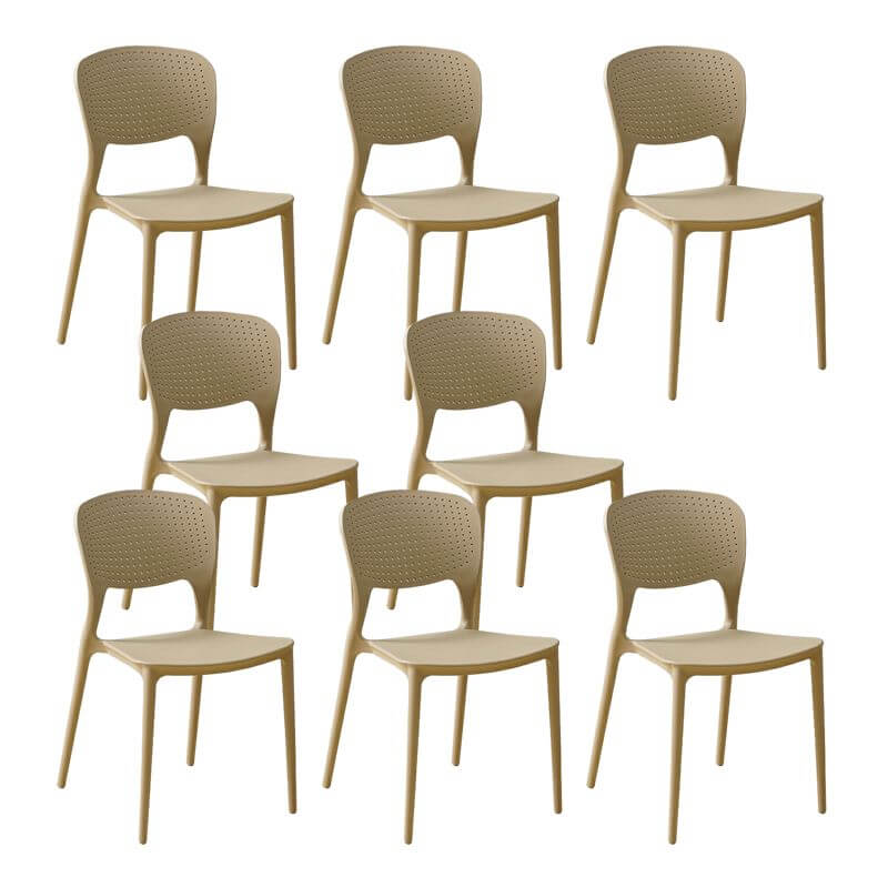 Stackable Scandinavian style plastic and acrylic side chair for dining room