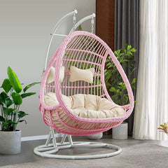 Waterproof Tropical Porch Swing with Stand Alloy with Pads & Chain & Stand Porch Swings