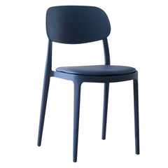 Plastic Scandinavian Living Room Side Chair Matte Finish Open Back Dining Chair Dining Chairs