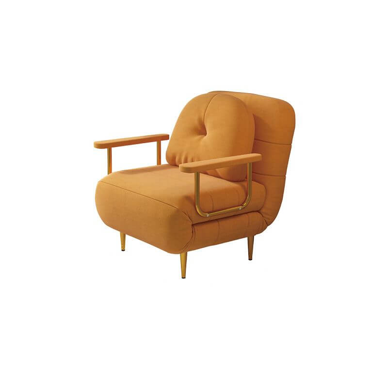 Convertible sofa sleeper with tufted back and polyester fiber upholstery