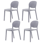 Stackable Nordic dining chair with acrylic legs and ergonomic backrest for modern dining rooms