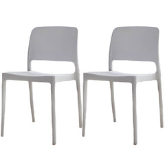 Scandinavian Plastic & Acrylic Dining Chair with Low Back Rest and Armless Design Dining Chairs