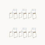 Stackable plastic and acrylic side chair for modern garden and dining use