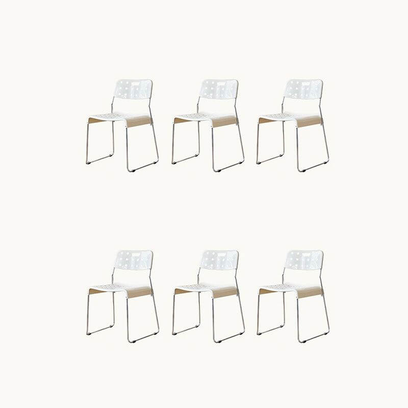 Stackable plastic and acrylic side chair for modern garden and dining use