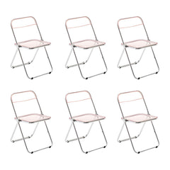 Scandinavian Style Silver Metal Leg Plastic & Acrylic Side Chair Dining Chairs