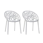 Scandinavian style sloped arm chair made of plastic and acrylic, ideal for kitchen and dining areas
