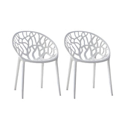 Scandinavian Style Plastic & Acrylic Sloped Arm Chair for Kitchen & Dining Dining Chairs