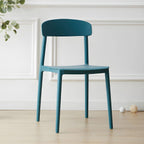 Scandinavian style low back kitchen and dining chair made of plastic and acrylic