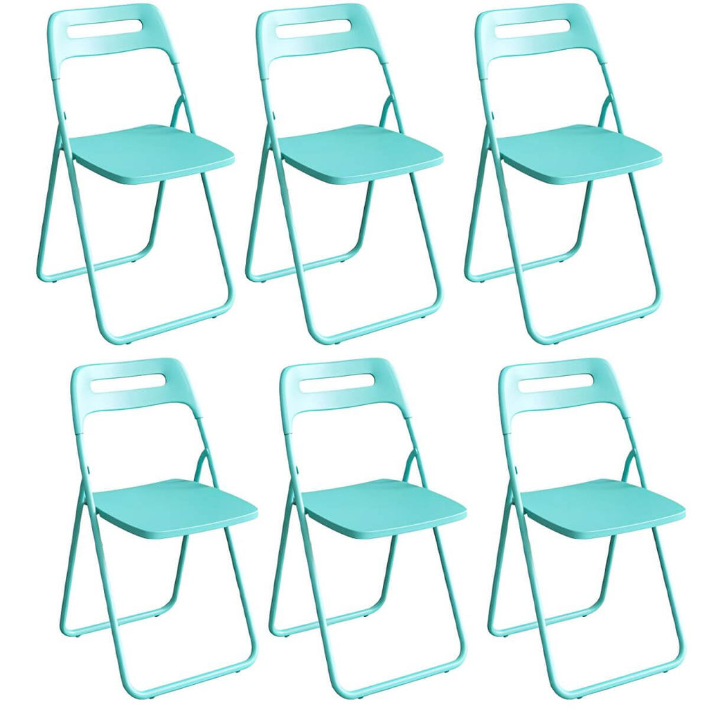 Modern collapsible open back side chair made of plastic and acrylic, ideal for kitchen and dining areas