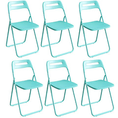 Collapsible Open Back Side Chair with Plastic & Acrylic Material - Modern Kitchen & Dining Dining Chairs