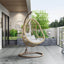 Tropical alloy framed porch swing egg chair with stand and chain included