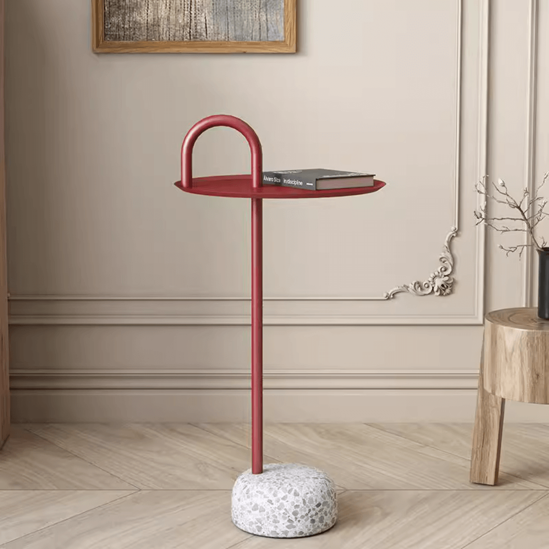 Contemporary Terrazzo Side Table with Easy-Move Design and Eco-Friendly Coating Secondary image