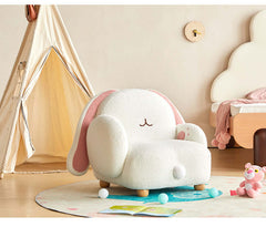 Little Bunny Kids Sofa Stool Teddy Fleece