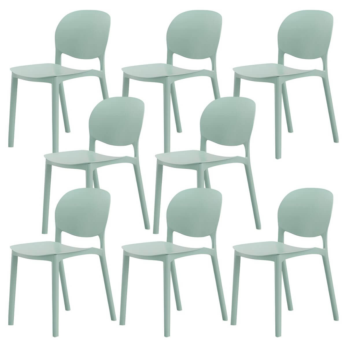 Stackable Nordic dining chair with acrylic legs and ergonomic backrest for modern dining rooms