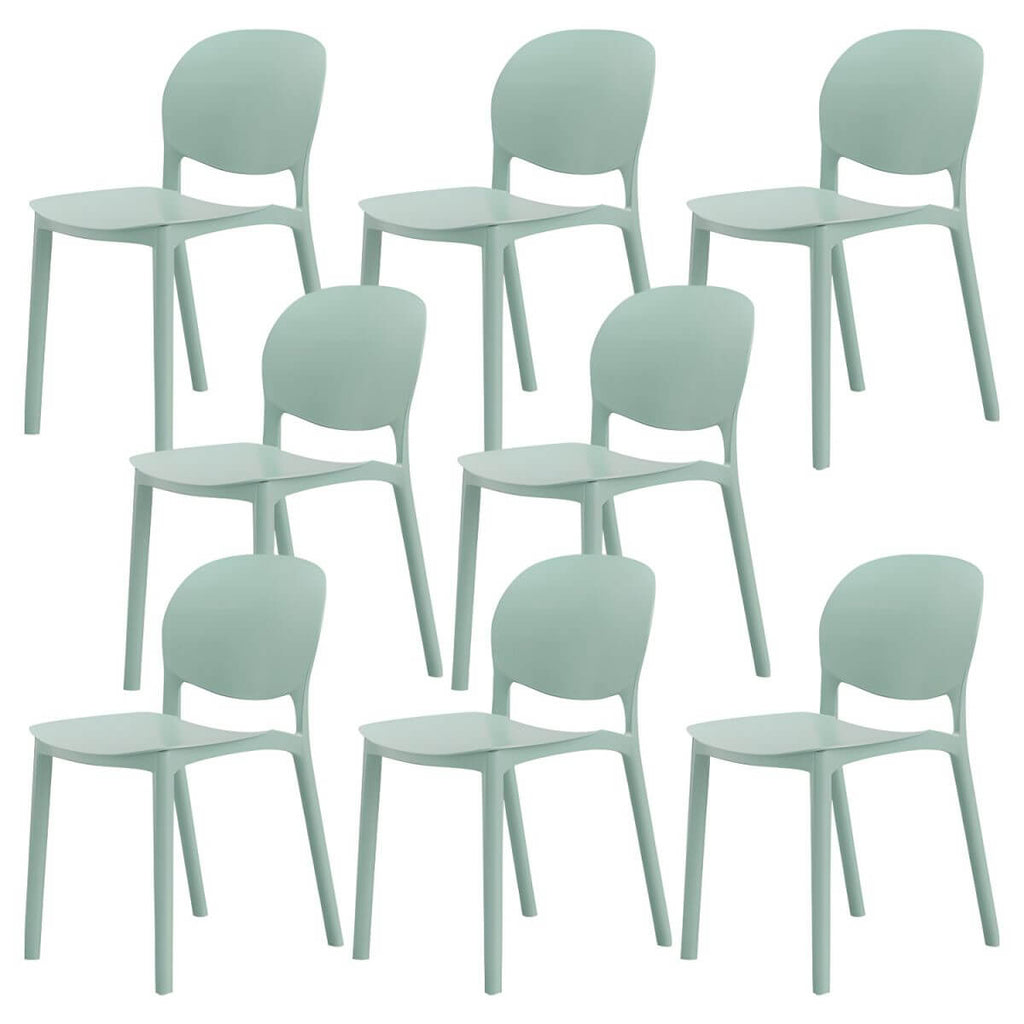 Stackable Nordic dining chair with acrylic legs and ergonomic backrest for modern dining rooms